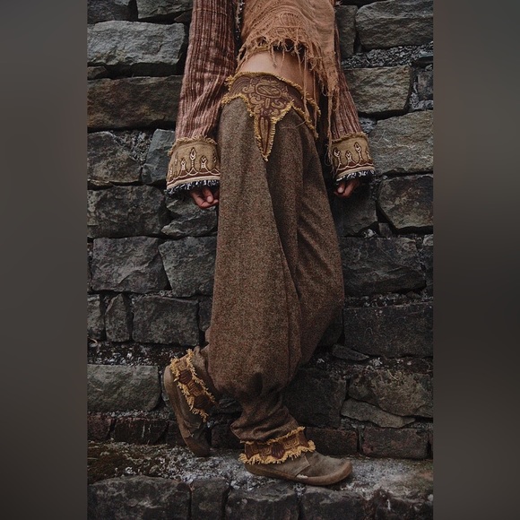 Grey wool harem pants aladdin pants Anuttara crafts - Picture 6 of 15